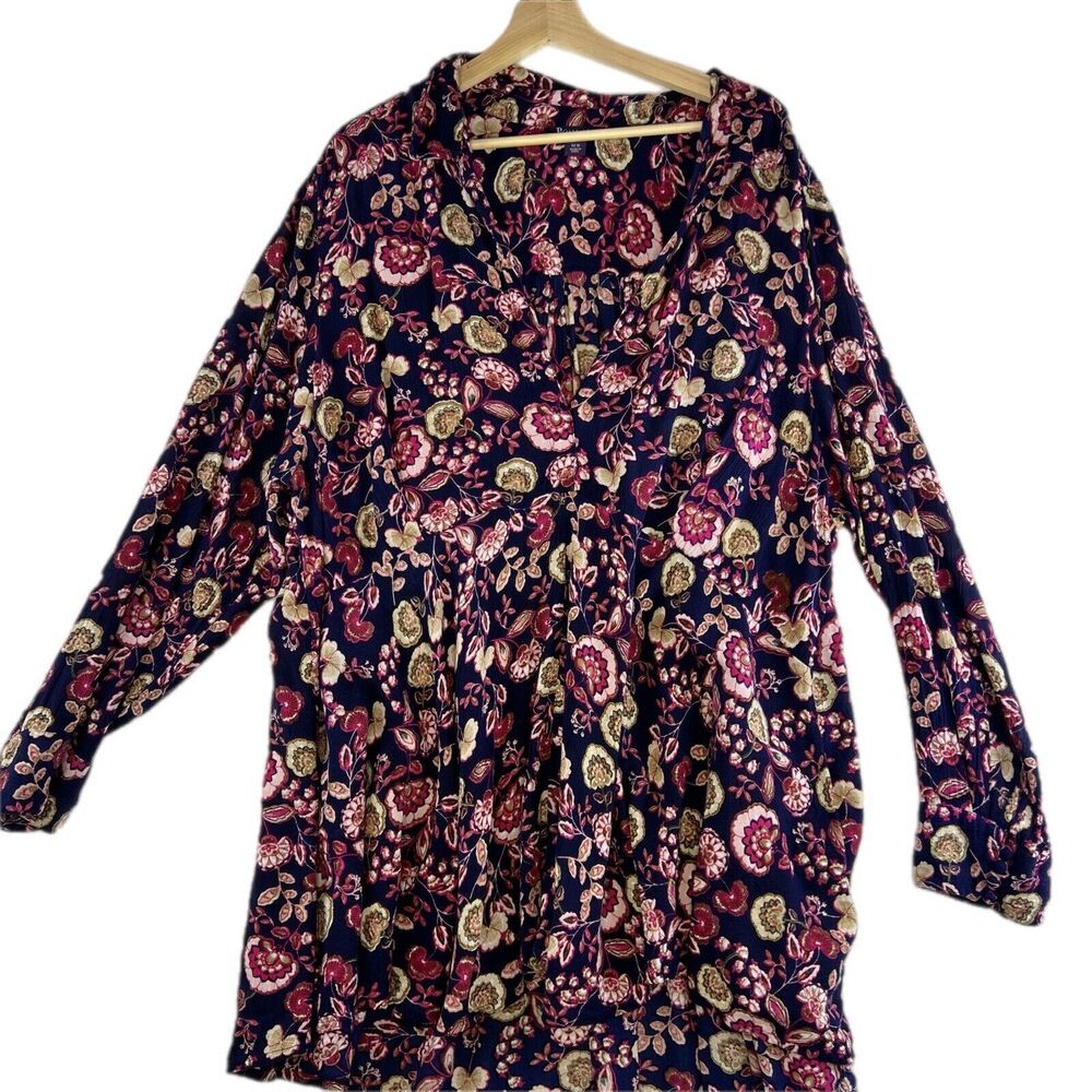 Roaman’s Plus Floral Fairy Tiered Cottage‎ Girlcore Pink Dress 32W